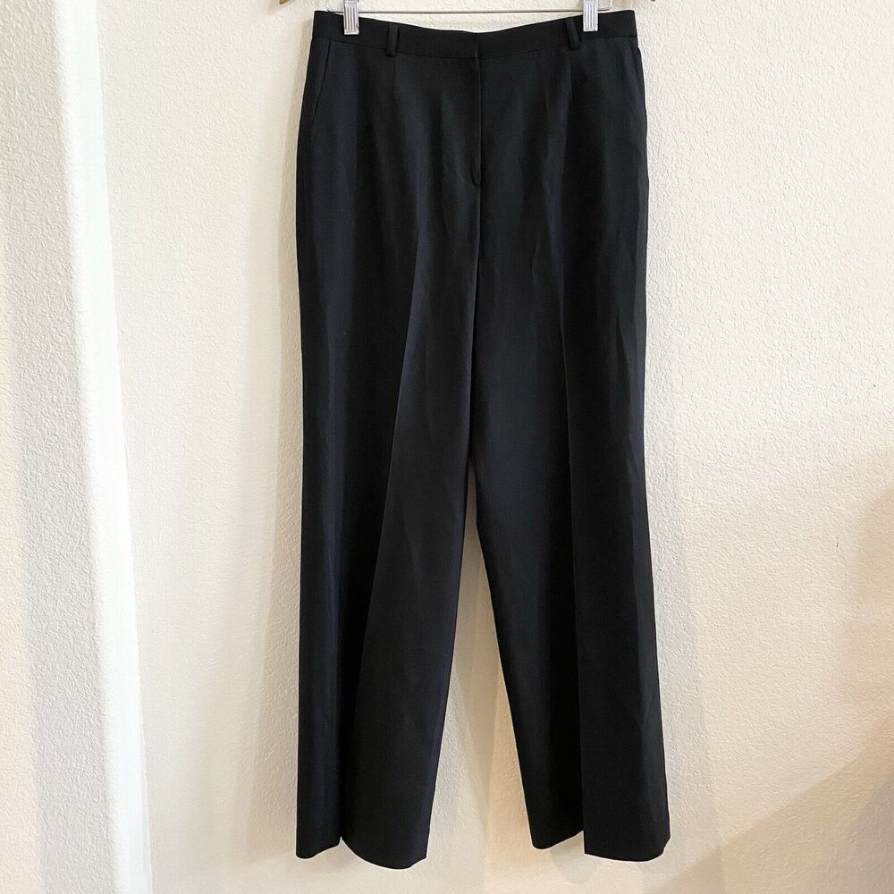 Talbots Wool Lined Dress‎ Pants Black 10 Stretch Pockets Career